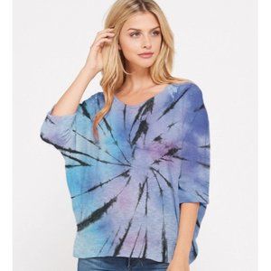 Phil Love Starburst Tie Dye Knit Top